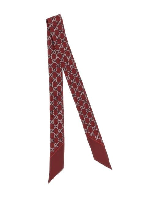 Gucci Purple Laminated Gg-Pattern Scarf