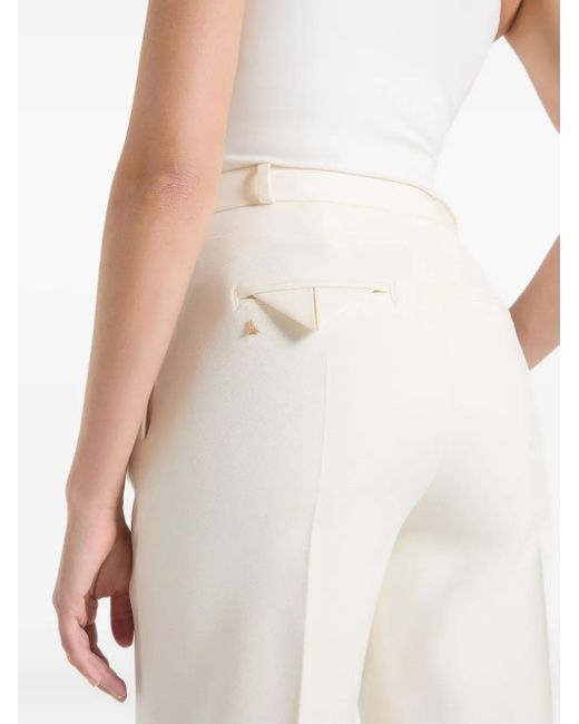 Pantaloni Julie Sartoriali Con Pieghe di Manière De Voir in White