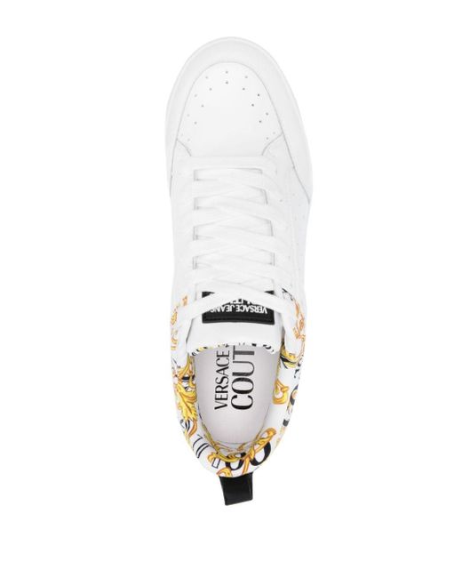 Versace Brooklyn Sneakers aus Lackleder in White für Herren