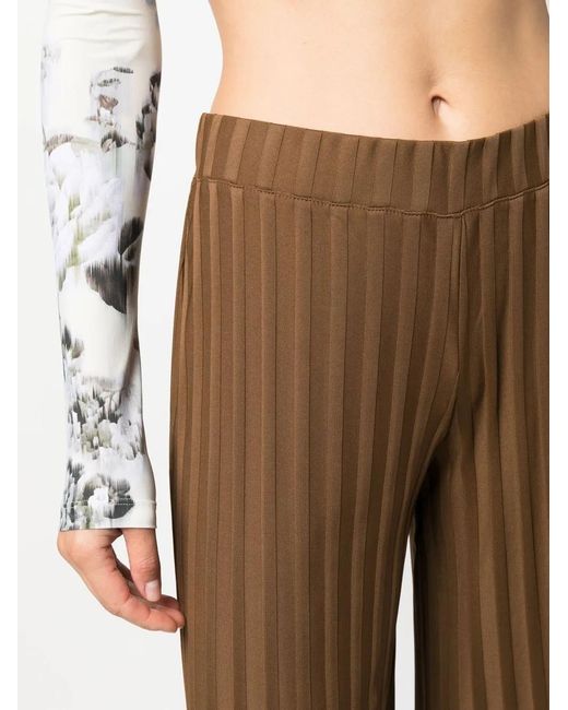 Viktor & Rolf Ribgebreide Broek in het Brown