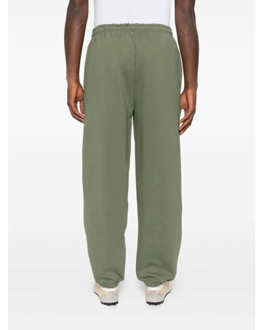 Arte' Green Logo-Embroidered Track Pants for men