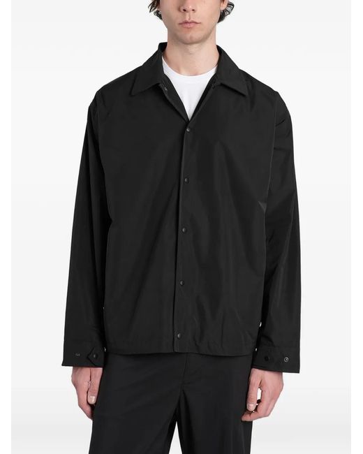 Aspesi Black Taffeta Waterproof Shirt Jacket for men