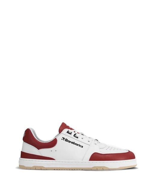 Barebarics White Panelled Perforated Sneakers