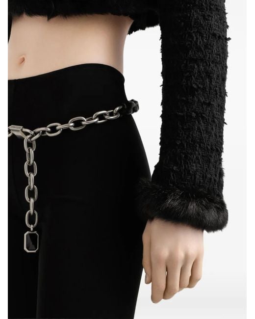 Single-Breasted Mat Jacket Dolce & Gabbana de color Black