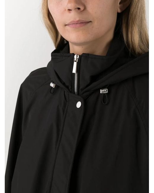 Moorer Black Jill-Stp Hooded Jacket
