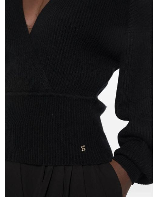 Sportmax Geribbelde Trui in het Black