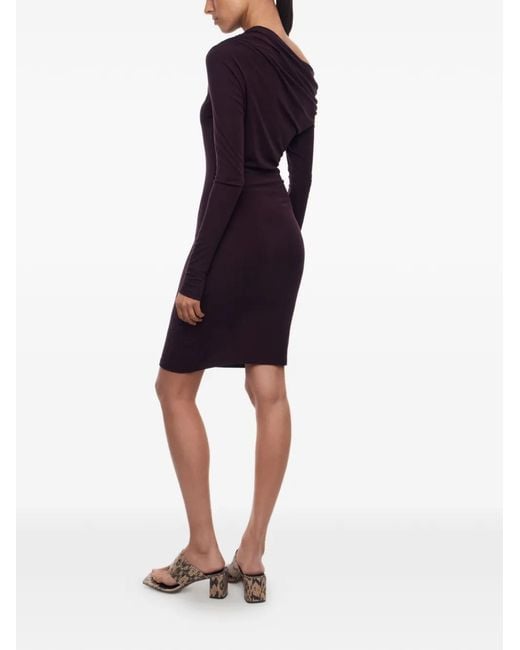 12 STOREEZ Purple Asymmetric Mini Dress