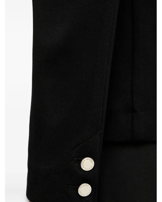 Morgan Black Button-Cuff Single-Breasted Blazer