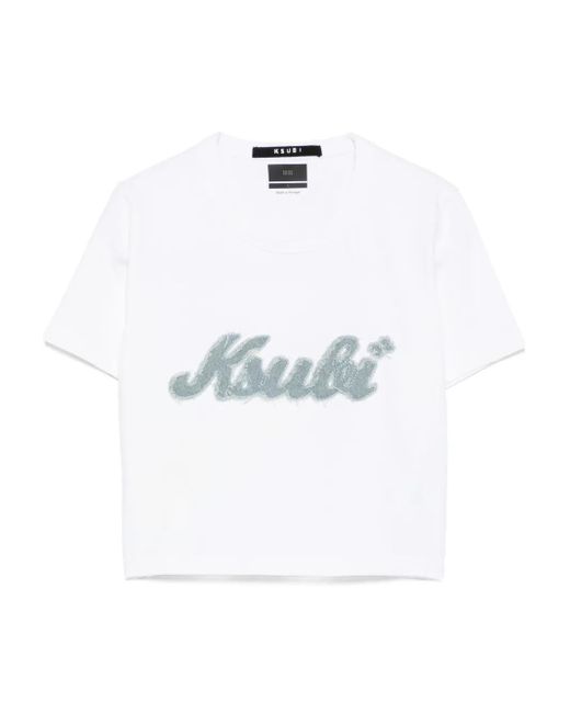 Ksubi White Home-Run Baby Embellished Logo T-Shirt