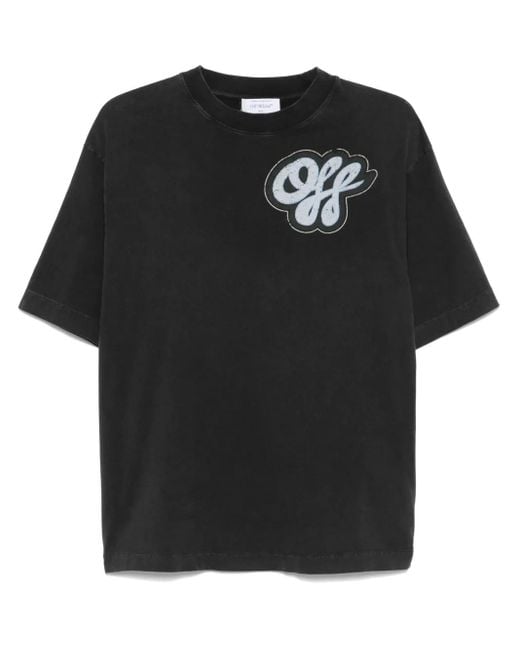 Off-White c/o Virgil Abloh Handdrawn Script Tシャツ Black