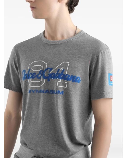 Dolce & Gabbana Gray Logo T-Shirt for men