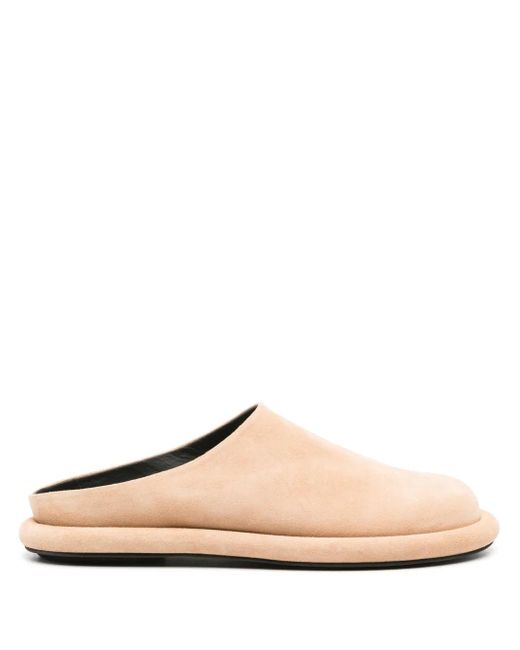 Officine Creative White Slip-On Suede Mules