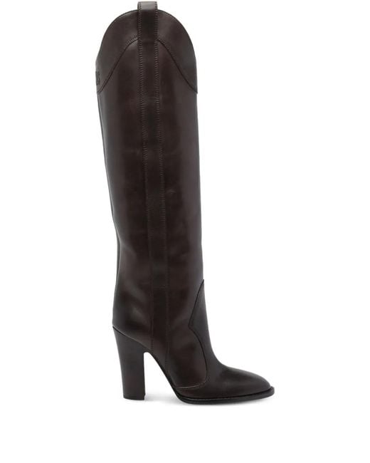Paris Texas Black 100Mm Lavinia Pointed Over-The-Knee Boots
