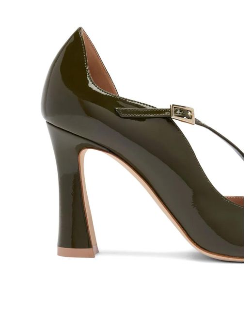 Malone Souliers Green Patent Leather Bettina Heeled Pumps 90