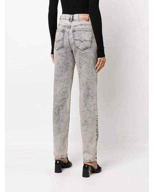 DIESEL Gray 1956 D-Tulip 068Eu Straight-Leg Jeans