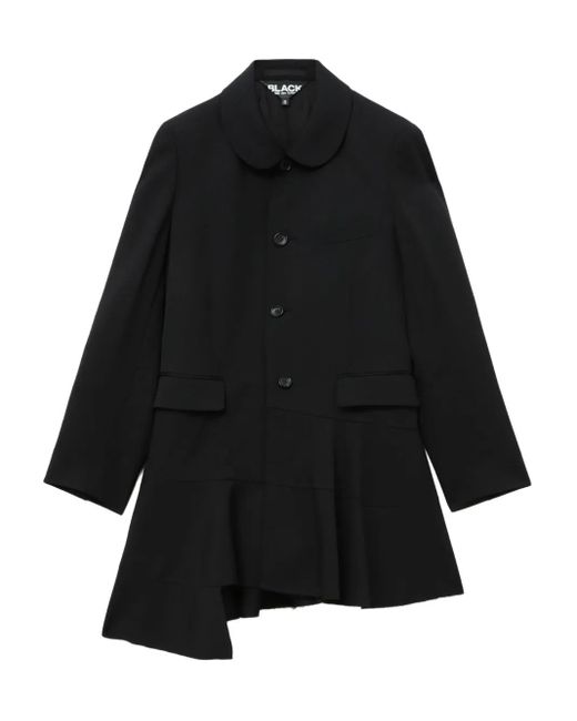 COMME DES GARÇON BLACK Black Mantel mit Schößchen