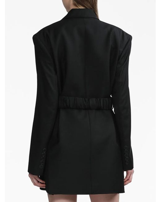 Matériel Black Belted Single-Breasted Blazer