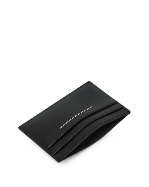 MM6 by Maison Margiela Black Leather Card Holder