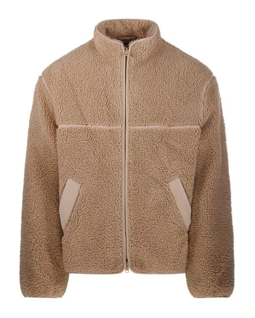 Maison Kitsuné Brown Zip-Up Fleece Jacket for men