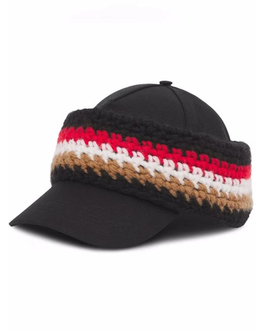 Burberry Multicolor Knitted-Headband Baseball Cap for men