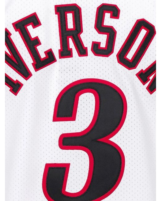 Mitchell & Ness White Philadelphia 76Ers Allen Iverson Jersey for men