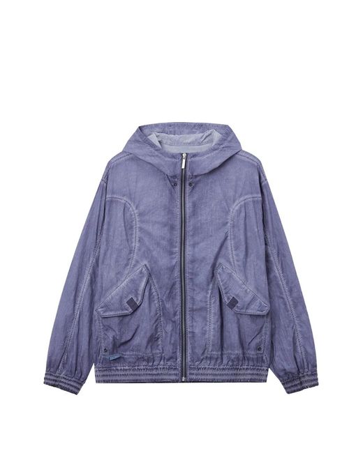 Izzue Purple Hooded Zipped Jacket for men