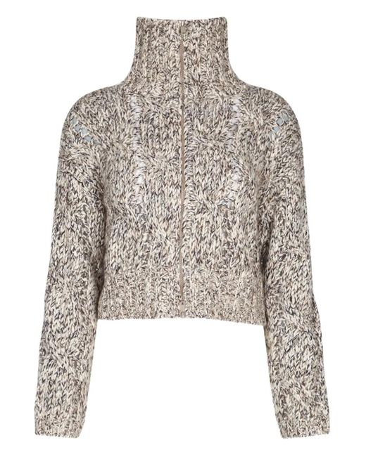 Brunello Cucinelli Dazzling ケーブルニット カーディガン Natural