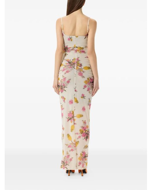 Blumarine White Floral Flower Dress