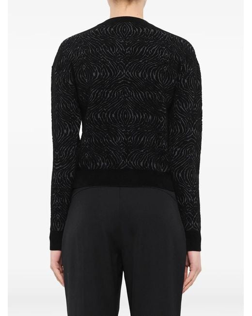 Lanvin Black Pullover Mit Tigermuster