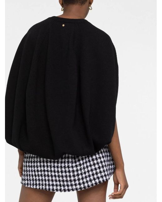 Versace Black Slit-Sleeve Jumper