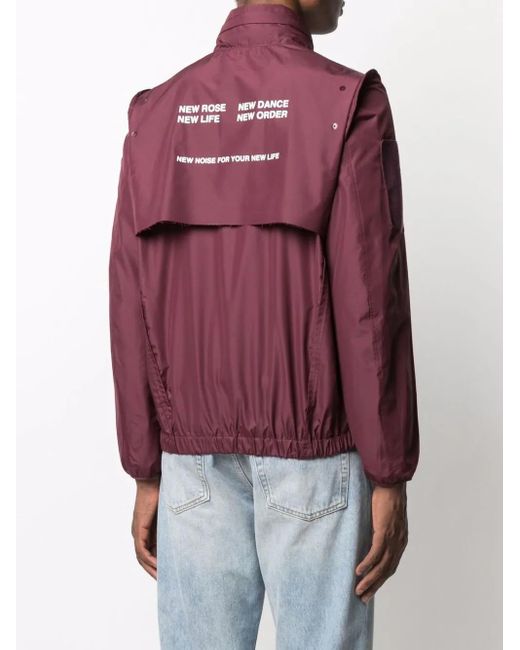 Undercover Red Slogan-Print Lightweight Jacket
