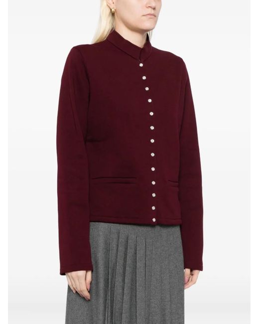 Agnes B. Purple Buttoned-Up Jacket