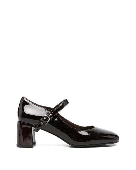 Linda Baumann Black Patent-Leather Pumps