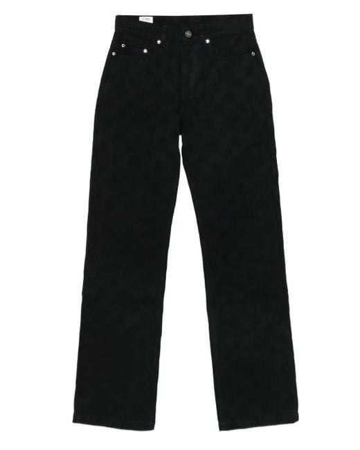 Casablanca Black Monogram-Print Jeans
