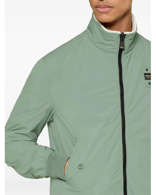 Blauer Green Logo-Patch Zip-Up Jacket for men