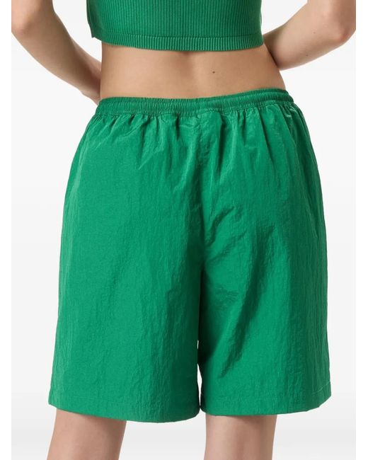 Fila Green X Hailey Logo-Patch Track Shorts