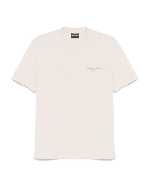 メンズ Emporio Armani ロゴ Tシャツ White