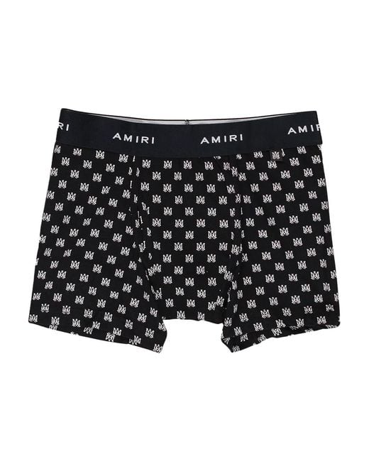 Amiri Black Monogram-Print Boxers for men