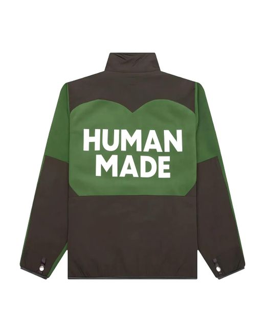 Human Made Green Fleece Panelled Jacket for men