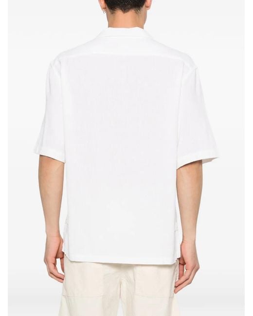 Barena White Polo À Col Pointu for men