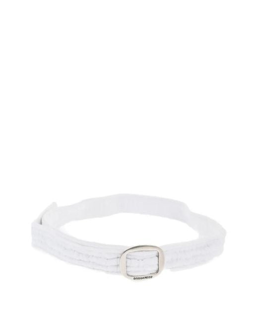 Cinturón De Algodón DSquared² de color White