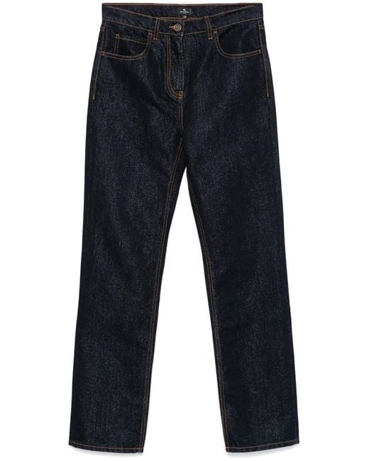 Etro Blue Lurex Jeans