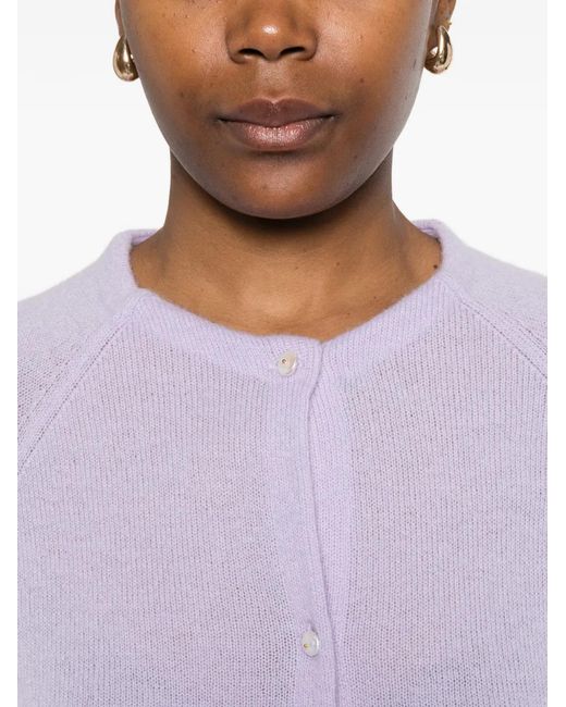 Forte_forte Purple Buttoned Cardigan