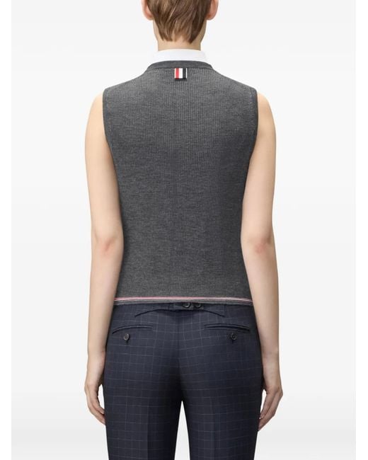 Thom Browne Gray Haut À Rayure Tricolore
