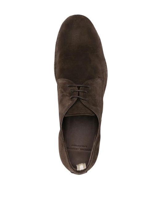 Officine Creative Brown Solitude Suede Derby Shoes for men