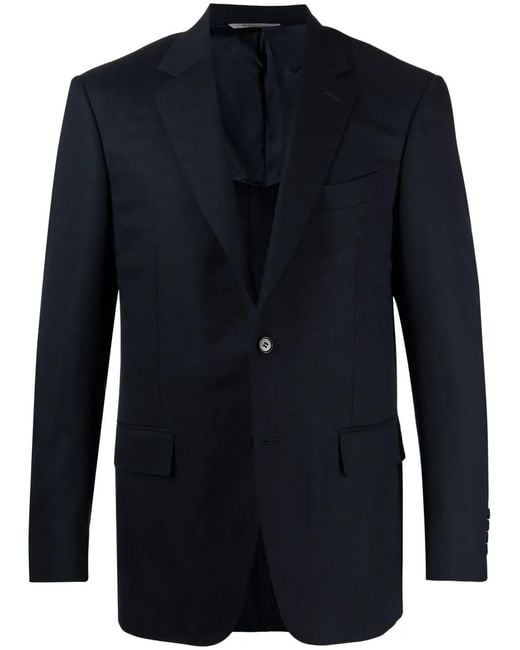 Canali Blue Single-Breasted Blazer for men