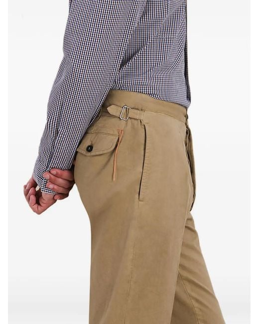 Fortela Natural Oklahoma Front-Pleated Waist-Adjuster Trousers for men