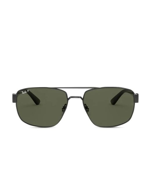 Ray-Ban Green Rectangle-Frame Sunglasses