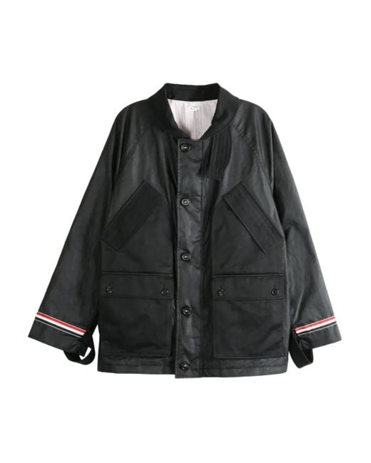 Thom Browne Black Field Jacket for men