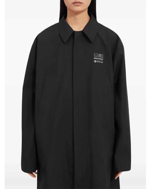 MM6 MAISON MARGIELA X SALOMON Blue Classic-Collar Trench Coat